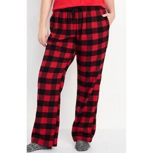 Old Navy Mid Rise Red Buffalo Flannel Pajama Pants Plaid NEW Womens XXL Sleep